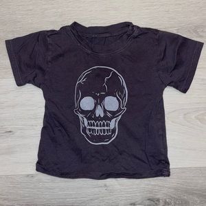 Dark Gray Skull Tee Size 3-6 months